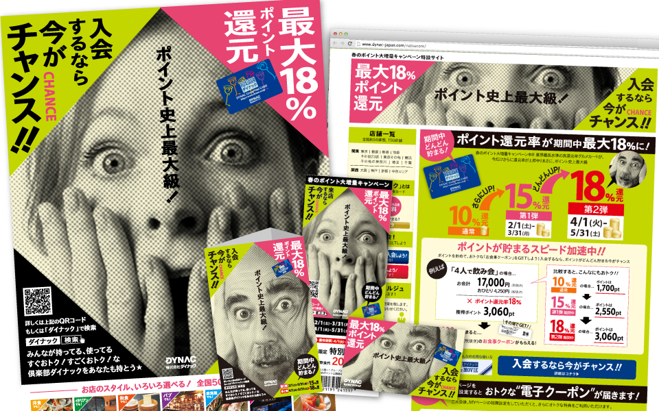 制作実績｜ダイナック 18%｜販促キャンペーンプロジェクト